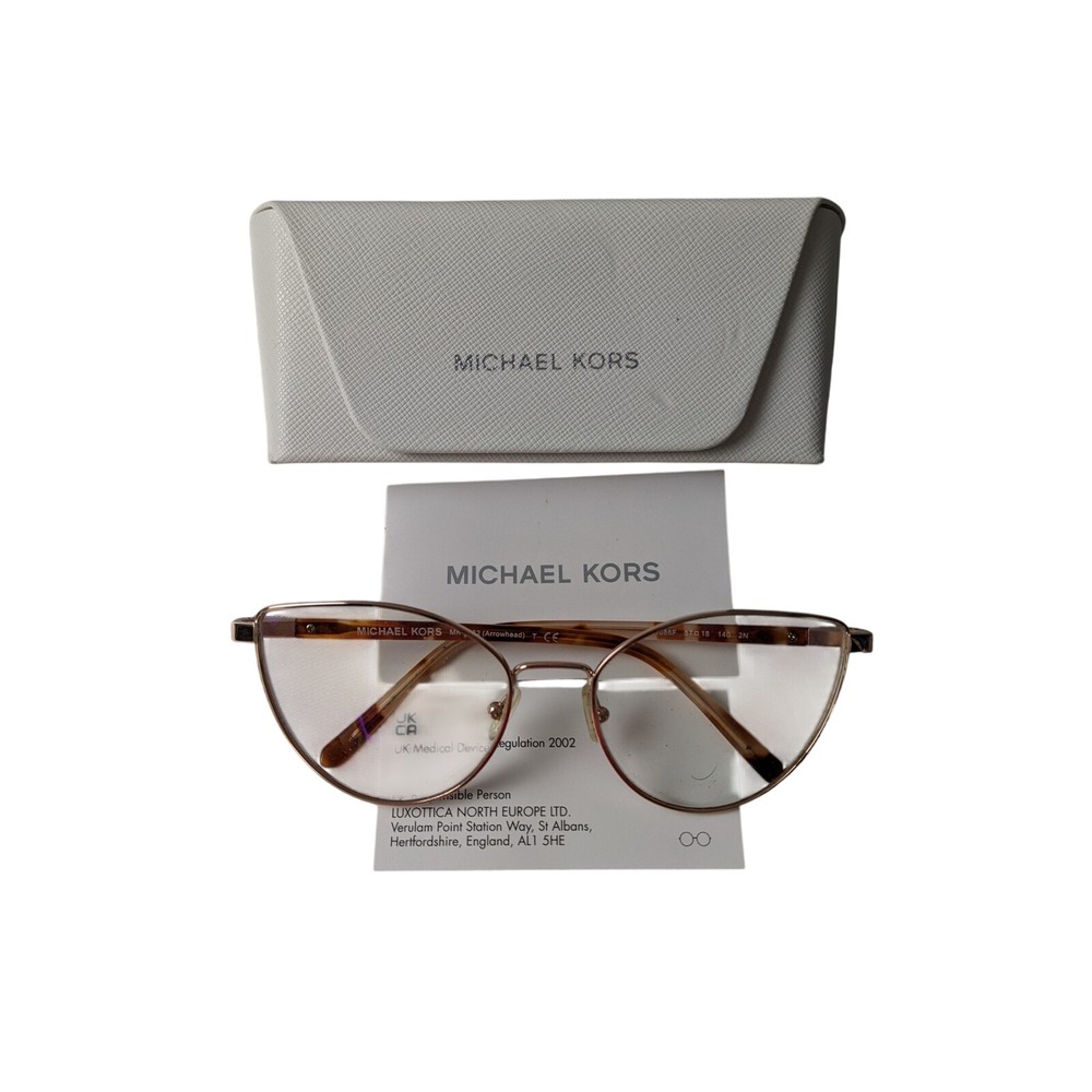 Michael Kors Arrowhead MK1052 Rose Gold Cat Eye Eyeglass Frames with Case